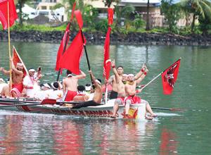 Manulele Tausala signaling victory