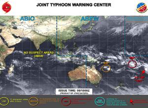 Tropical Depressions and Cyclones in the Pacific Pacific map from Joint Typoon Center