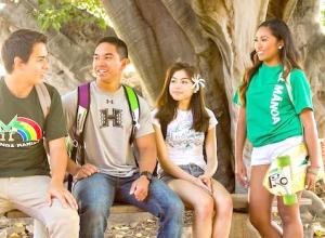 UH students on campus