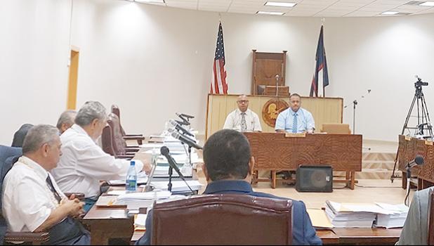 Administrators of the Tafuna Correctional Facility testifying 