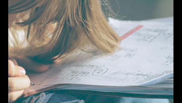 girl writing 