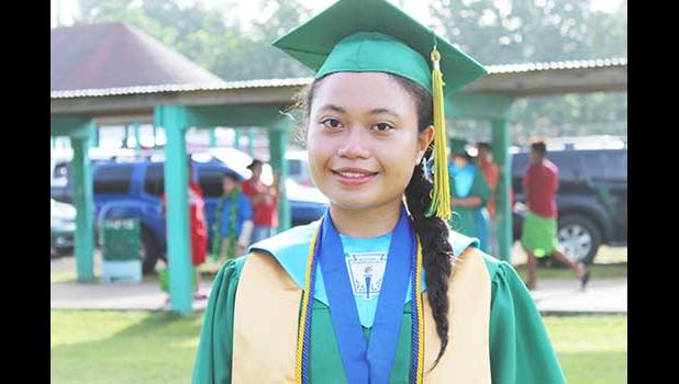 Class of 2017 Valedictorian Ramona Delsey Tinae  [photo: EM]