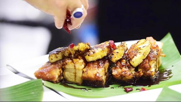 Kai Pasifika restaurant features Pua’a Samoa, roast pork with koko Samoa  [Photo: Kai Pasifika] 