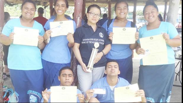 For the second year in a row, Kanana Fou High School took home first prize in the Island Wide Accounting Competition, which was held earlier this year and sanctioned by the local Department of Education. Congratulations Stallions! [Courtesy photo]