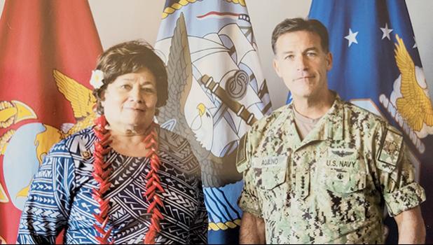 Congresswoman Amata and Admiral Aquilino