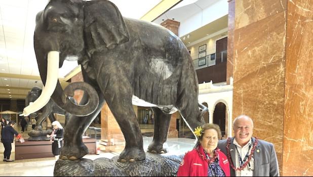 Tauala Will Sword and National Committeewoman Aumua Amata
