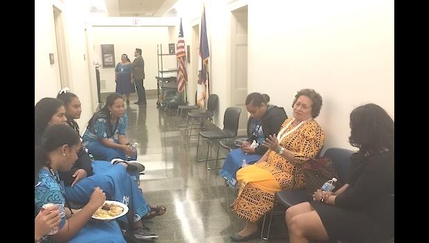 Congresswoman Amata talks with Close Up students