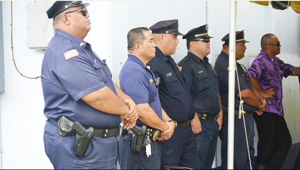 Armed police officers