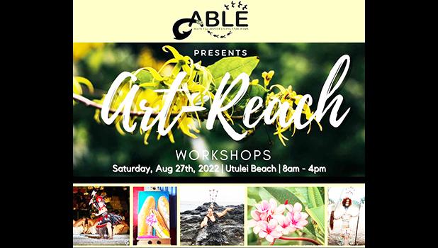 This series of outreach workshops is scheduled for Saturday, Aug. 27 at Utulei Beach and serves as a preamble for celebrations slated for October for the Mosooi Festival in American Samoa. Art Reach graphic