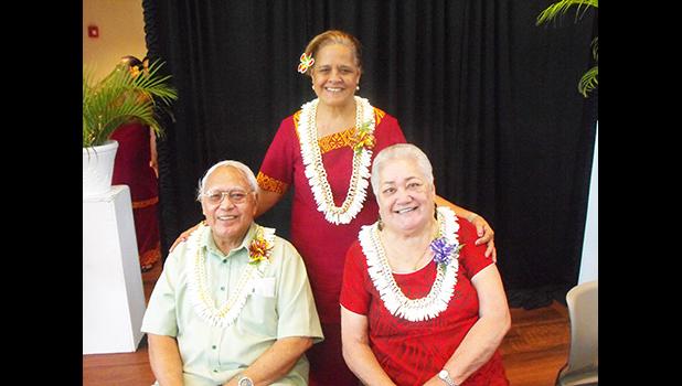 Dr. Rosevonne Pato (center), HTC Uta Dr. Laloulu E. Tagoilelagi (left) and Dr. Gertrude Iuli Sala