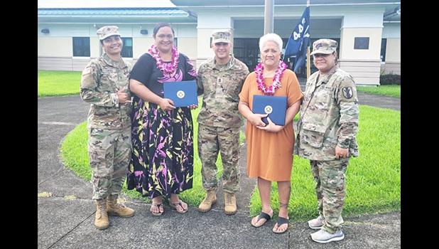a recent ceremony at the Army Reserve Center