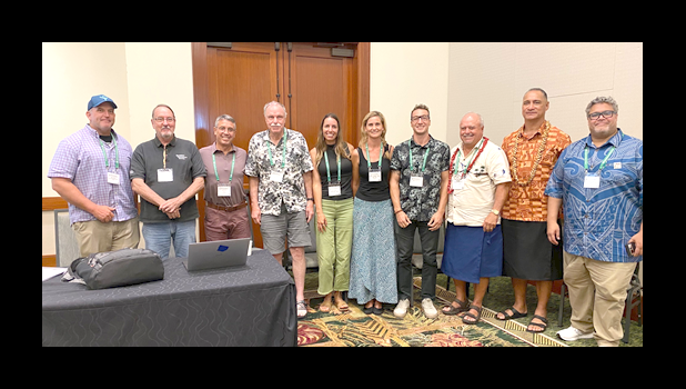 Council SSC member Ray Hilborn (4th left) chaired the session at the AFS annual meeting last week. On the right are Will Sword, Archie Soliai and Nate Ilaoa. On the right are Will Sword, Archie Soliai and Nate Ilaoa.