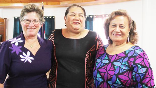  [l-r] Mrs. Evelyn Lili’o-Satele, Mrs. Saouila Fanene Kava, and Vaitinasa Dr. Salu Hunkin-Finau
