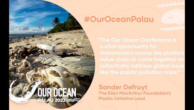Our Ocean conference in Palau on 13-14 April 2022. Photo: Our Ocean Our Ocean conference banner
