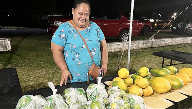 Line Vitale of Pavaiai shows her wares at Farm Fair