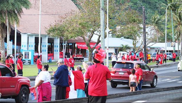 FAST supporters wave