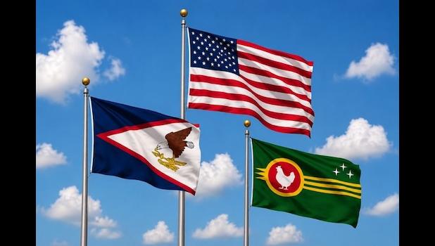 AI generated image of flags
