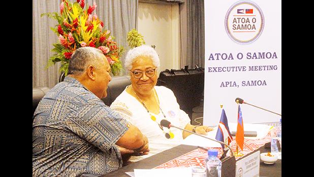 Gov. Lemanu P.S. Mauga and P.M. Fiame Naomi Mata'afa