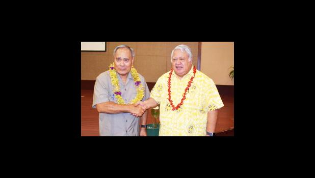 Gov. Lolo Matalasi Moliga and Prime Minister Tuilaepa Dr. Sailele Malielegaoi