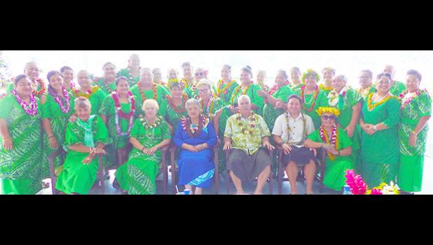 Alataua Sewing Class graduates with First Lady Cynthia Moliga (middle-sitting). Alataua Sewing Class graduates with First Lady Cynthia Moliga and others