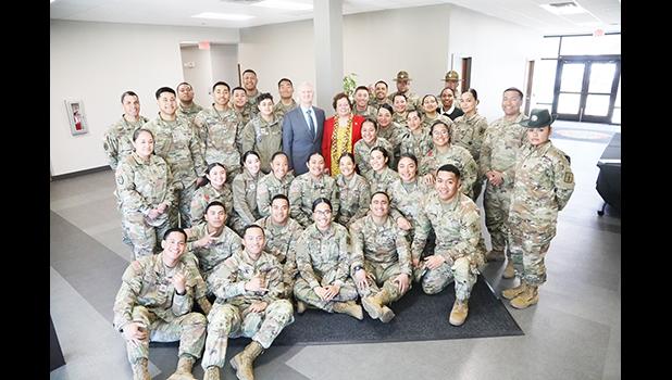 Amata with soldiers at  Ft. Eustism Virginia