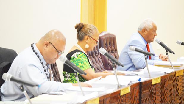 Speaker of the House Savali Talavou Ale and other faipule