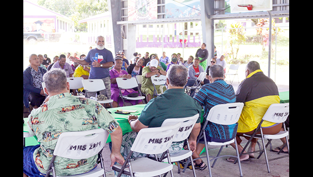 Residents of Ta’u island who attended the meeting