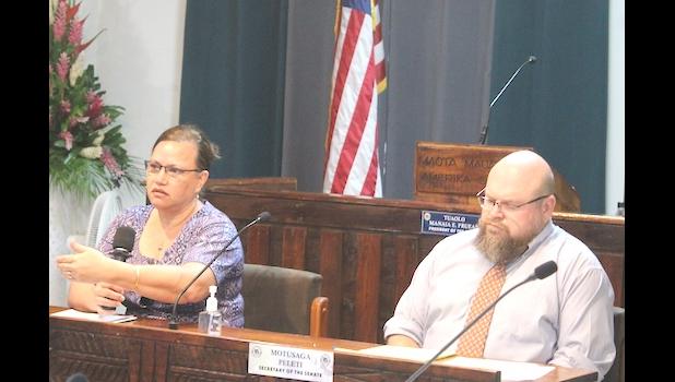 Attorney General Gwen Tauiliili-Langkilde and the Governor’s Chief Legal Counsel, Barry Fundt 