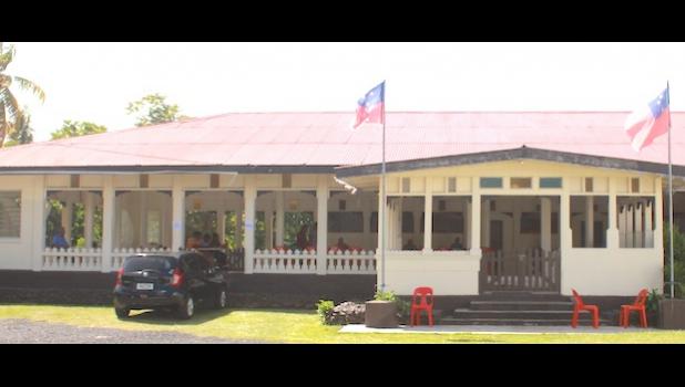The polling booth at the Moata'a CCCS 