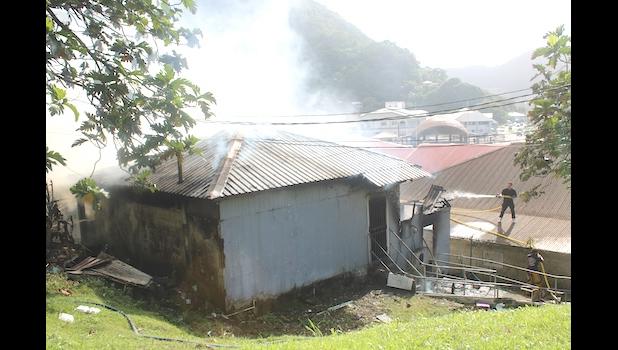 A fire gutted the facility located behind the main Police Headquarters 