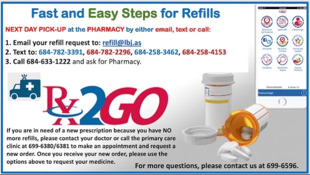 The new dedicated email address is: refill@lbjtmc.org LBJ Pharmacy logo