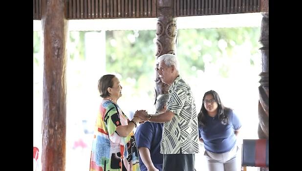 Lt. Gov. Pulumataala Ae Ae Jr with Kitty Simonds