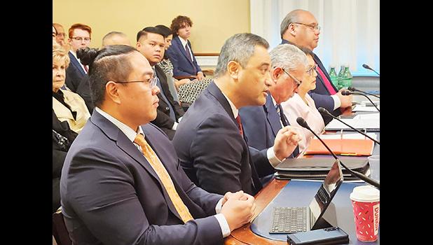 Lt. Governor Talauega E.V. Ale at Congressional hearing