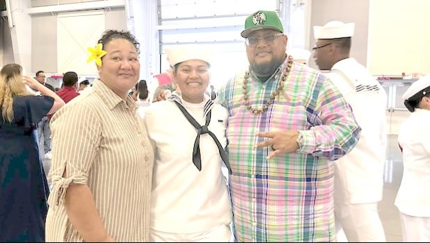 U.S. Navy Sailor Tafua and family