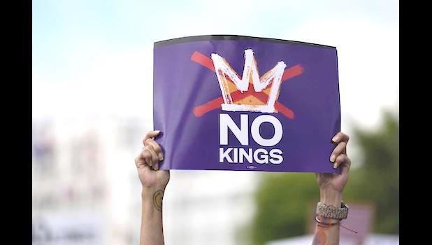 No Kings sign