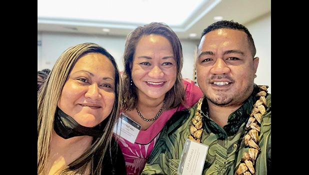 Lisa Tuato’o (middle), Tracie Sataraka, (far left), and Lologa Olo