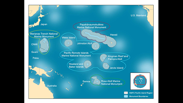 “As Congresswoman of American Samoa and a Congressional Western Caucus Member and Vice Chair whose jurisdiction has been impacted by the Pacific Remote Islands Marine National Monument creation and expansion I join my 28 Congressional colleagues in support of the Amici Brief related to Antiquities Act abuses.” MARINE MONUMENT AND SANCTUARY MAP
