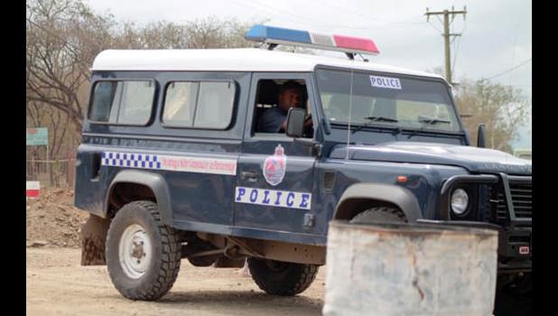 A PNG police vehicle