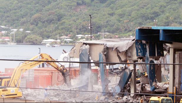 Demolition of Port Admin building