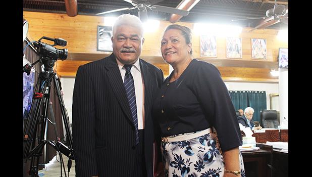 Counsel Asaua Falaniko Fuimaono with his wife