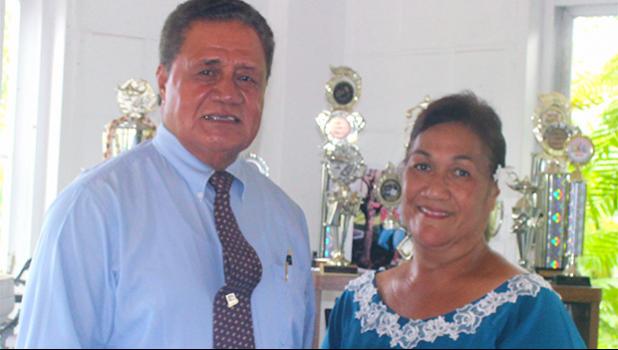 Sen. Nuanuaolefeagaiga Saoluaga T. Nua with his wife, Usuimalo T. Ah Soon Nua