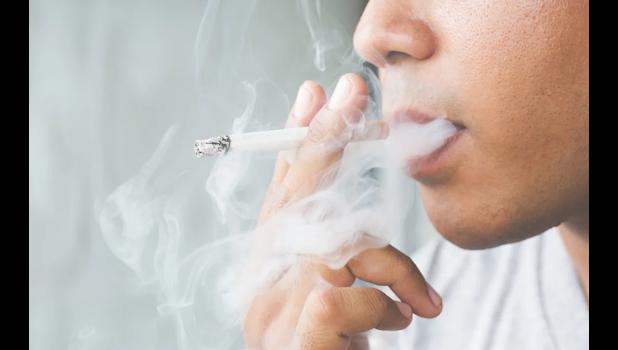 Pasifika smoking rates did see slight decreases from the last fiscal year in current and daily smoking rates. Image of man smoking