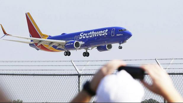 Southwest Airlines plane landing