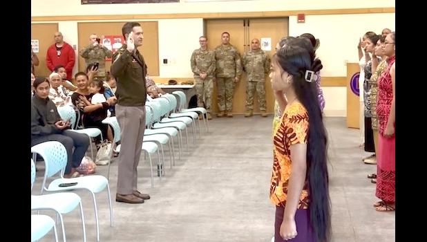 LTC John Scott swears in American Samoans