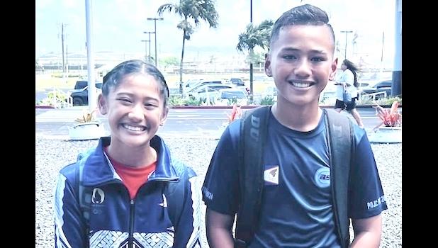 Hermann Thomsen (right) and Joella Ioane