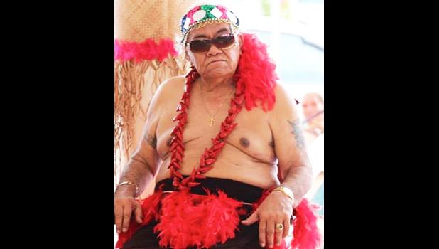 Aumoeualogo Te'o J. Fuavai in his chiefly attire