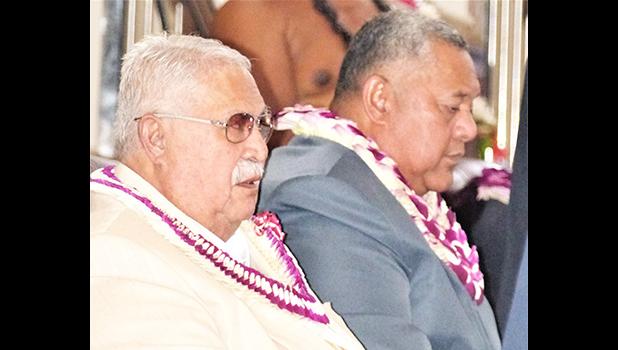 In a meeting on June 23, 2021 with Fono leaders, President of the Senate Tuaolo Manaia Fruean and House Speaker Savali Talavou Ale were presented with the Administration’s plans for the pay increase. The Fono leaders’ concerns were wanting to understand how the increase would be funded and can ASG sustain this raise in the future. They also suggested looking at how this raise would affect the private sector. The governor is pictured in this file photo with Sen. Tuaolo. Lemanu and Tuaolo