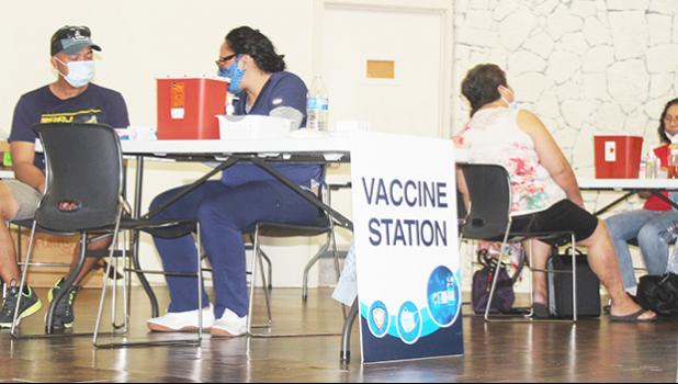 Sign in at vaccine site this past Friday