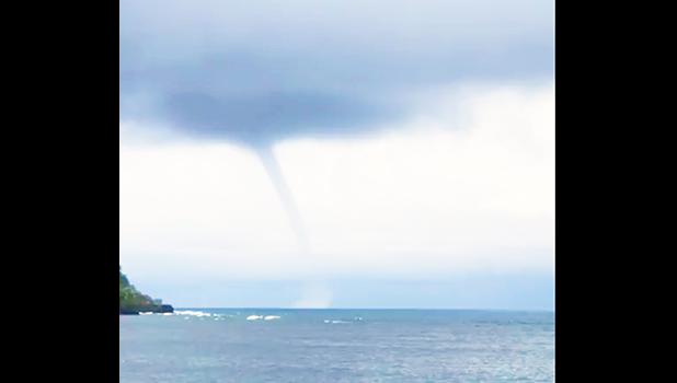 Waterspout just outside Leone bay