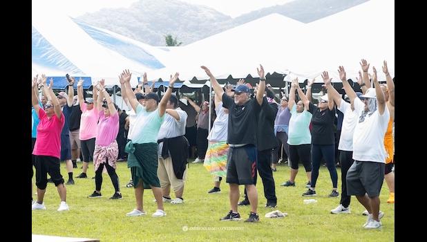 In support of the launch of the Wellness Hour initiative, the Department of Health on Tuesday, Jan. 27th, kicked off a wellness event at the Veteran’s Memorial Stadium from 2pm to 4pm, in Tafuna, to show the Administration’s commitment to promote employee health wellness and work-life balance. Wellness event